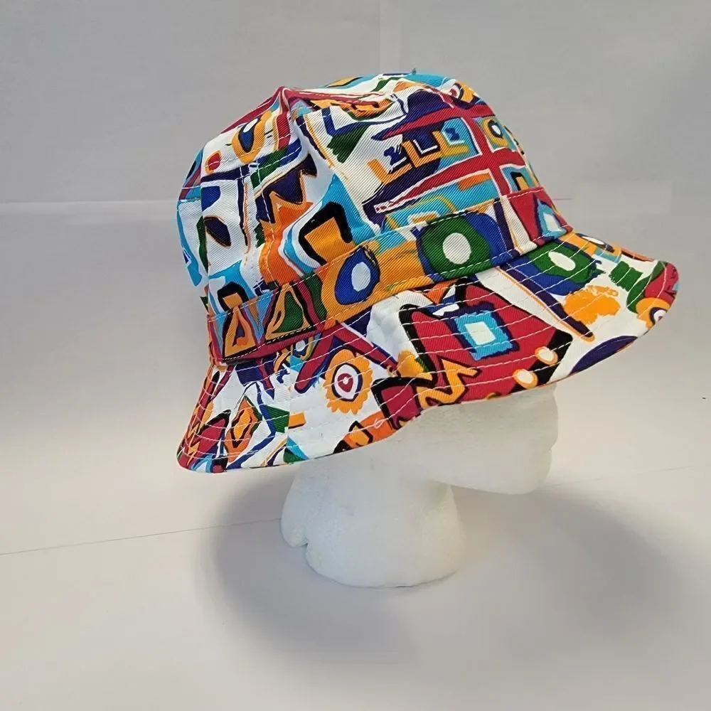 KBEthos Art Deco Abstract Streetwear Multicolor Bucket Hat One Size